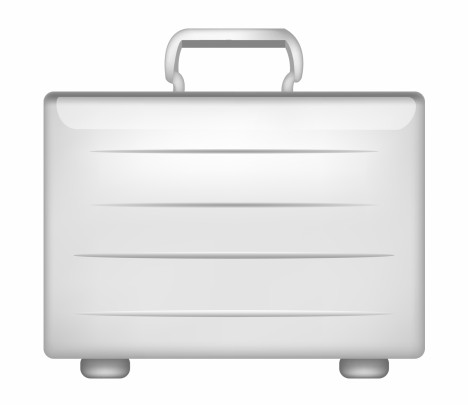Silver metal briefcase