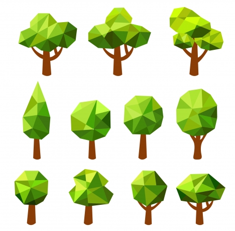 simple geometric tree set