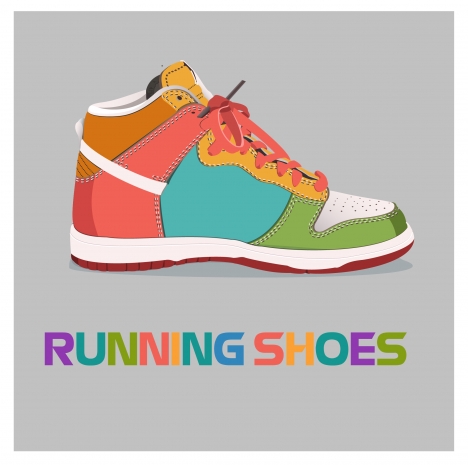 sneakers icon illustration with realistic style