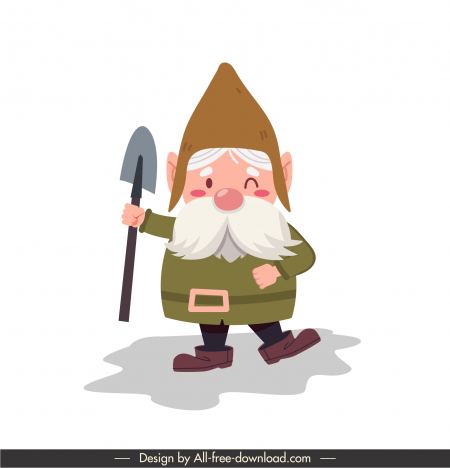 Snow white and the seven dwarfs cartoon character icon funny old man ketch  vectors stock in format for free download 162 bytes