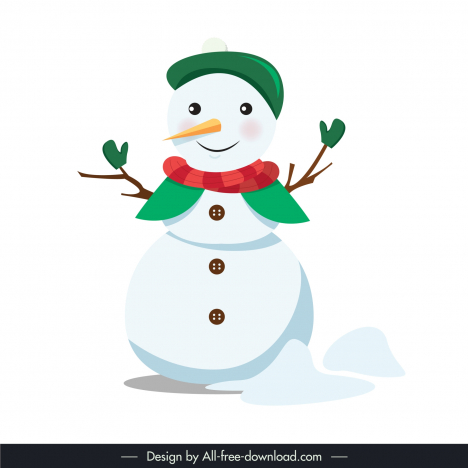 Snowman design elements cute design vectors stock in format for free ...