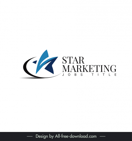 starmarketing logo elegant dynamic star curve