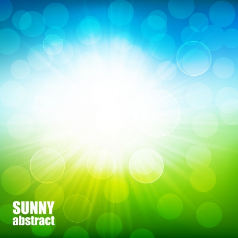 Sunny green and blue background vectors stock in format for free download  