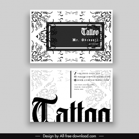 Tattoo Business Card Templates  PhotoADKing