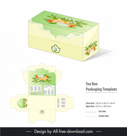 tea packaging template