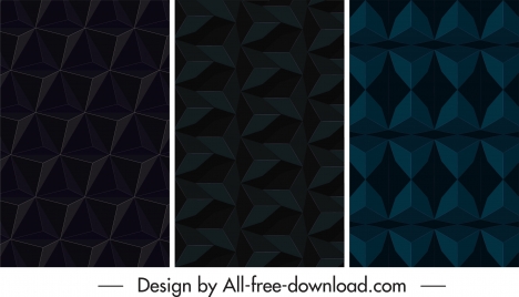 technology abstract background dark repeating 3d illusion shapes