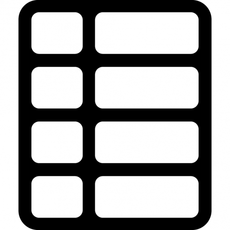 th list button sign icon flat black white geometry shapes layout sketch
