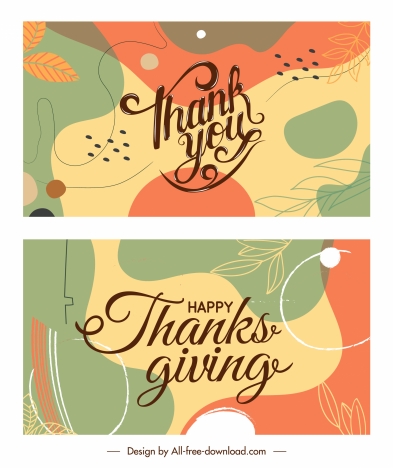 thanks giving card backgrounds elegant classical handdrawn leaves