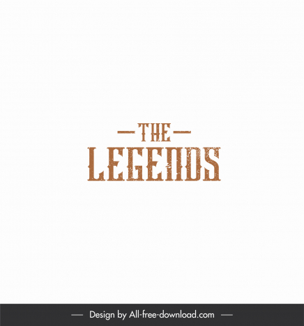 the legends logo flat retro texture  decor