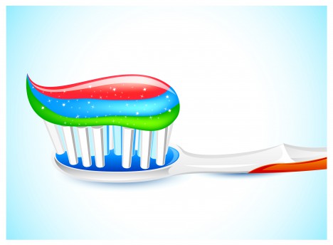 three color toothpaste