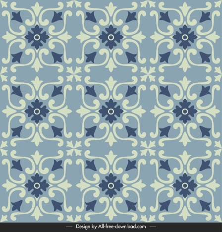 tile pattern template classical abstract floral repeating symmetry