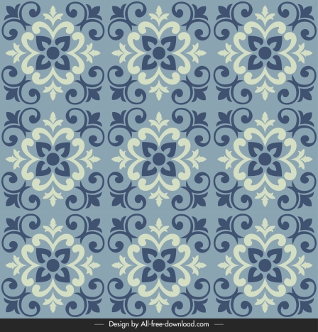 tile pattern template elegant repeating symmetric floral symmetry