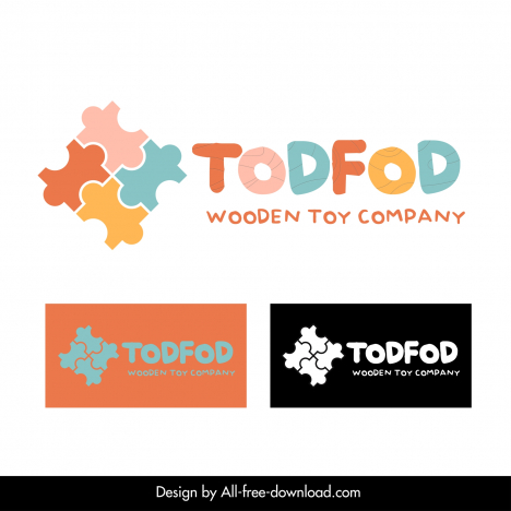 todfod wooden toy company logo flat jigsaw puzzles