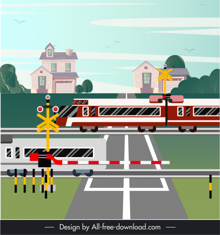 Road street scene with traffic light vector illustration design  CanStock