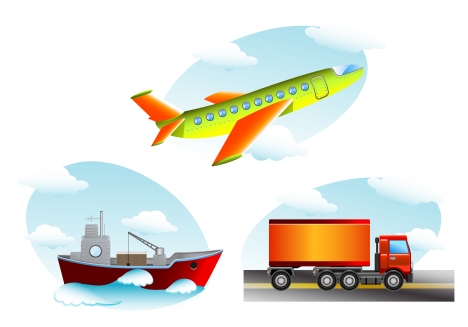 transportation icons vector illustration