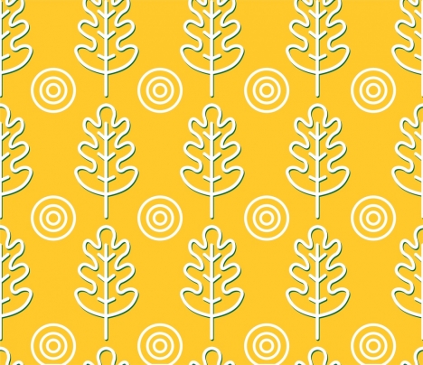 trees pattern outline flat repeating style
