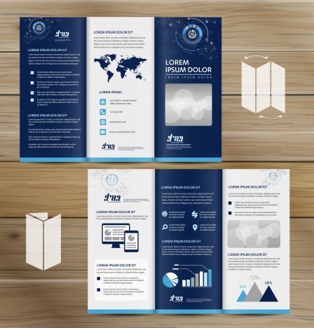 trifold brochure mockup realistic rendering of trifold brochure background 3d illustration abstract business tri fold leaflet flyer vector design set three fold presentation layout a4 size