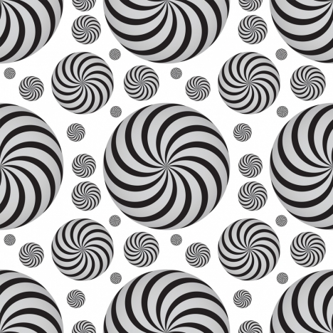 twist circles background repeating illusion icons black grey