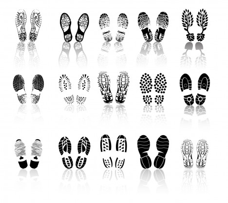 various shoe print
