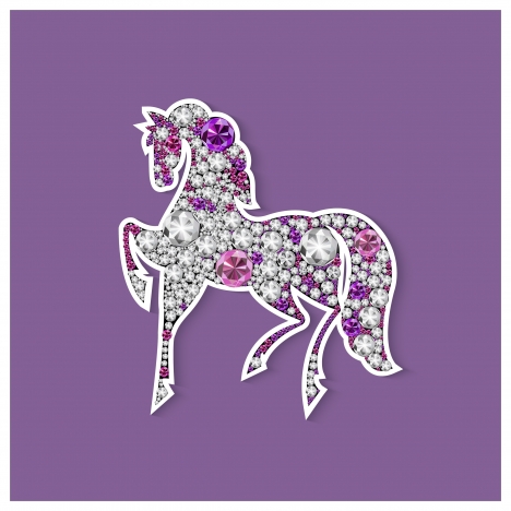 vector illustration of horse decorated with shiny gems