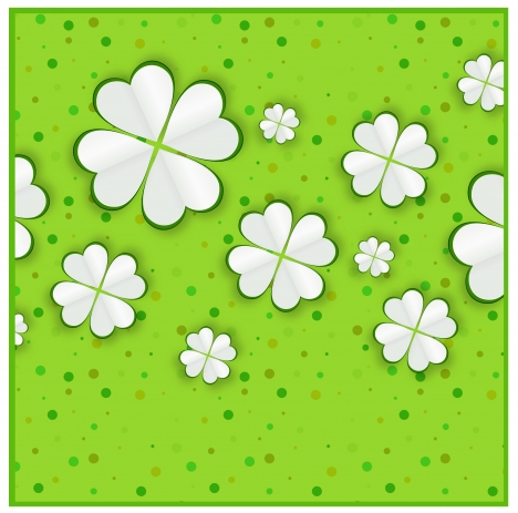 vector illustration of white flowers on green background