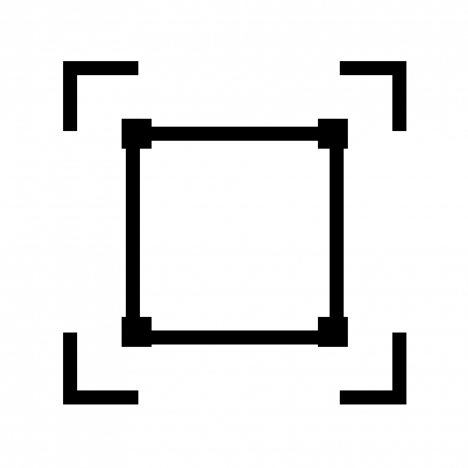 vector square sign icon black white symmetric sketch