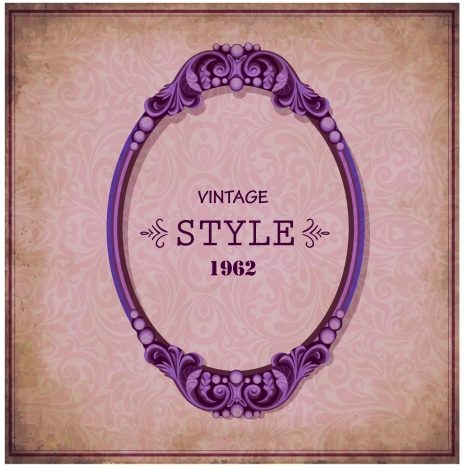 vintage banner design with classical border