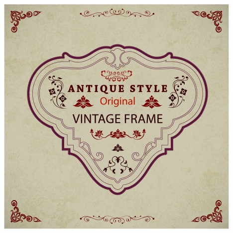 vintage frame design with antique style