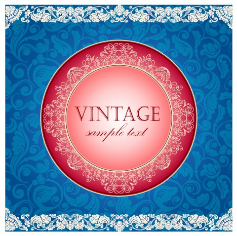 vintage round and square ornament