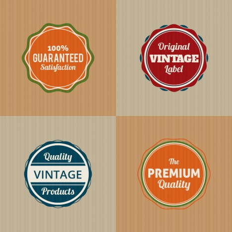 vintage round badge design