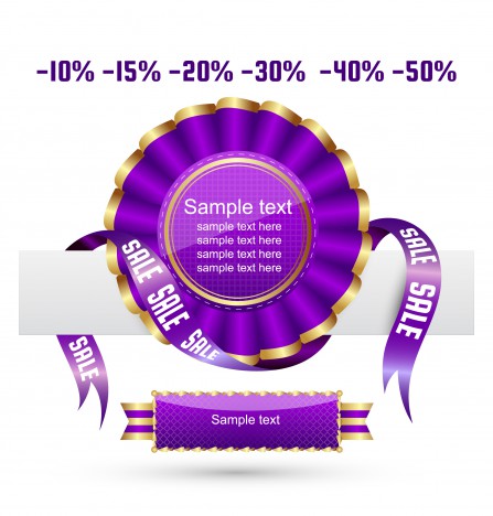 violet sale ribbon badge
