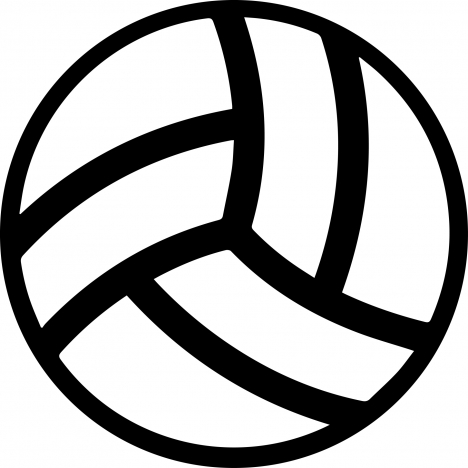 Volleyball ball sign icon flat black white sketch vectors stock in ...