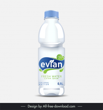 water bottle packaging template elegant bright