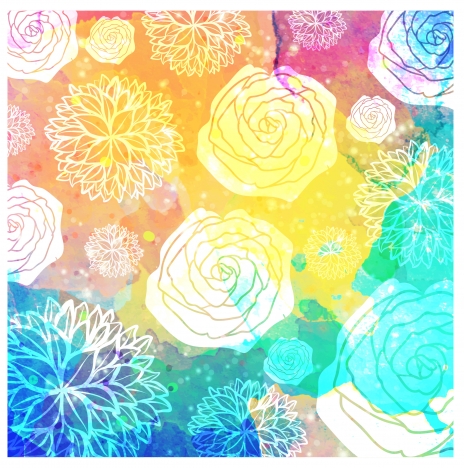 watercolor rose background