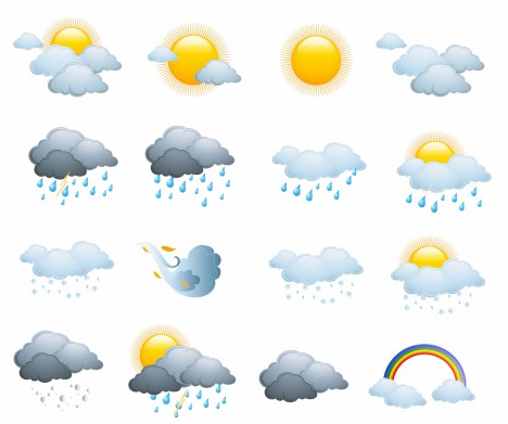 Weather icons, day forecast