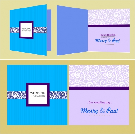 wedding card templates classical pattern design