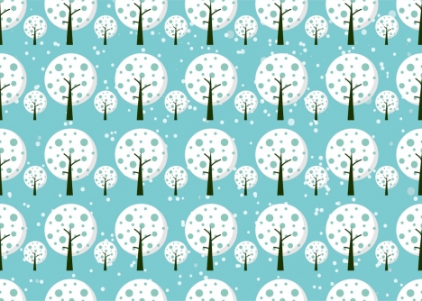 white trees background repeating pattern design