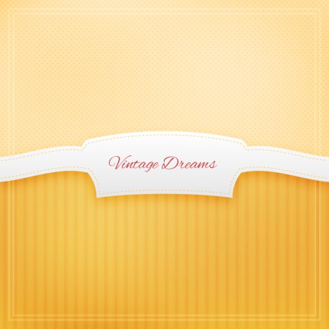 yellow vintage dream ribbon label