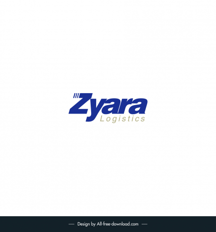 zyara logistics logo template elegant flat texts decor