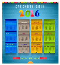 2016 calendar template