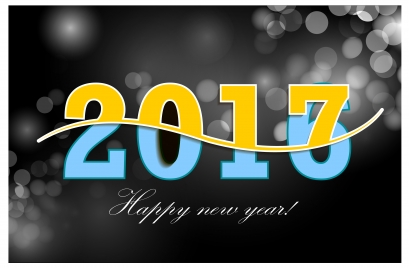 2017 template design with bokeh background
