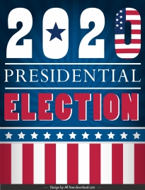 2020 presidential election banner modern colorful decor