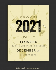 2021 party poster template classica geometric decor