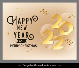 2022 new year christmas dynamic confetti banner