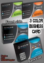 3 color business card