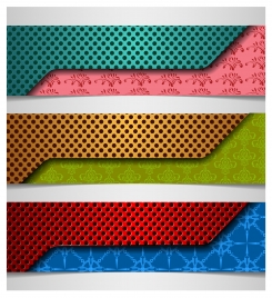 3d classical pattern banner design templates collection
