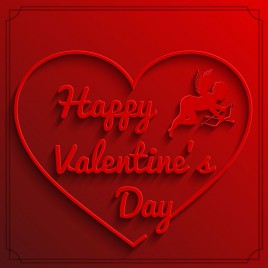 3d red heart happy valentine day background