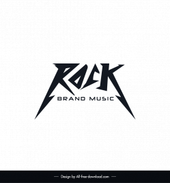 a rock band music logotype dynamic black stylized text