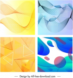 abstract background colorful flat dynamic geometric swirl decor