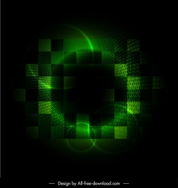 abstract background green light effect blurred squares isolation